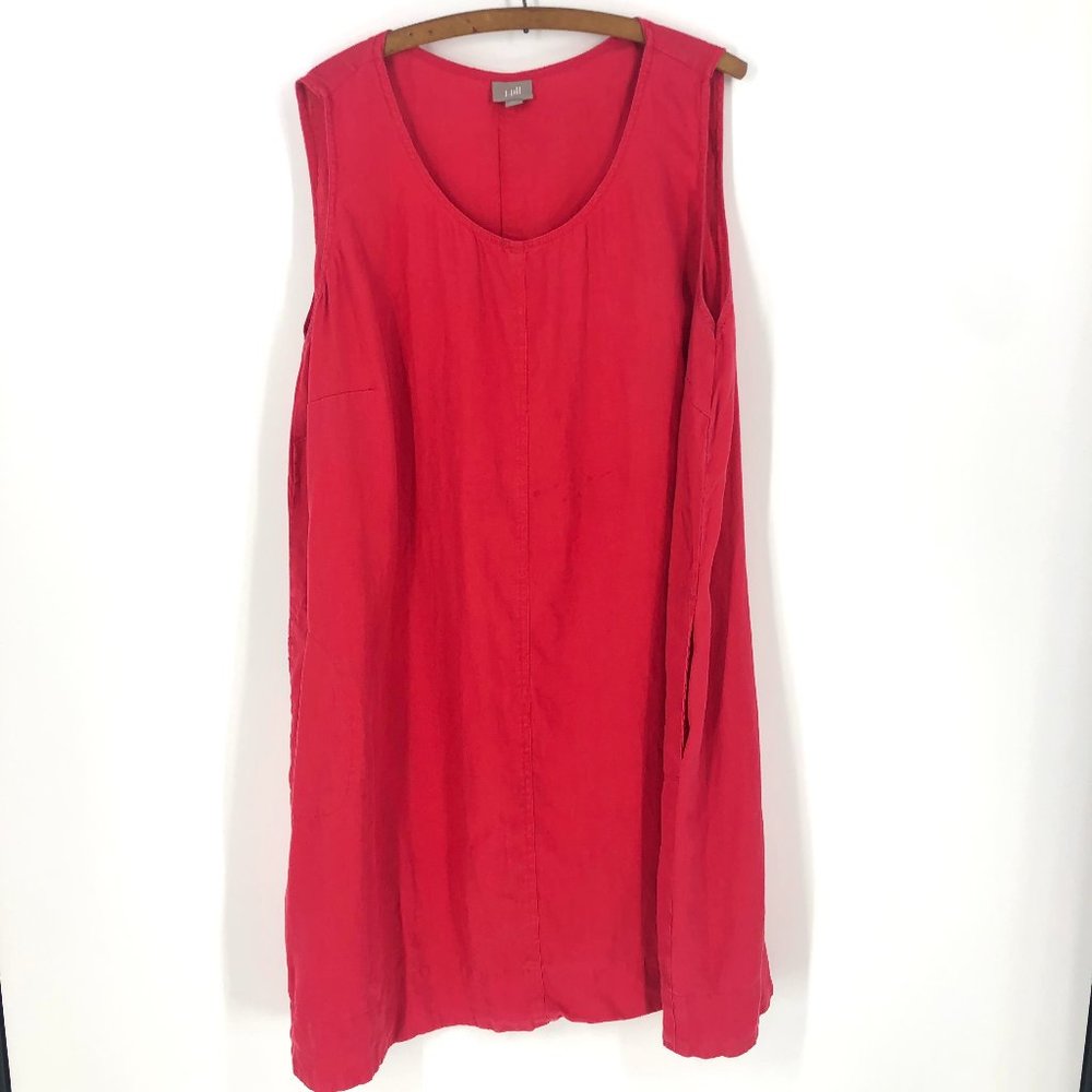 J. Jill 100% Linen Coral Dress Sz 3X